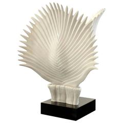 Large Sculptural Italian Porcelain, 1950s Table Lamp 3