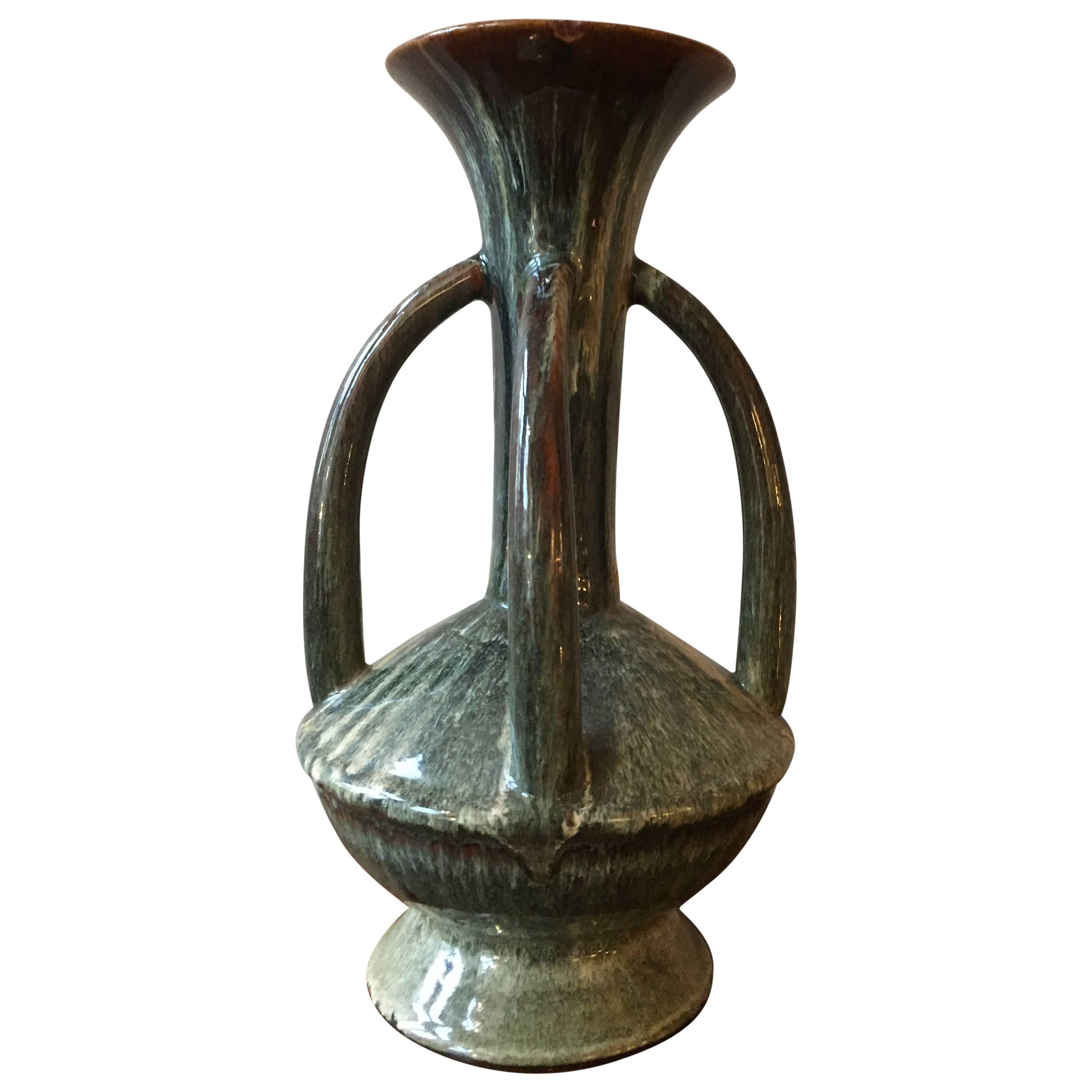 Large French 1960s Green Vase