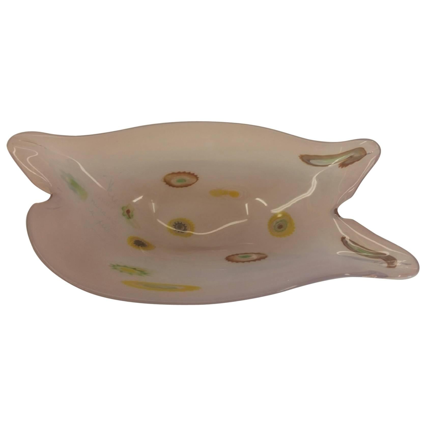 Italian Millefiori Art Glass Bowl For Sale