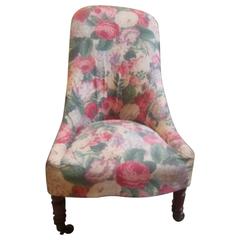 Vintage Slipper Chair in Vintage Floral