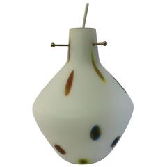 Swedish Cased Glass "Mille Fiore" Hanging Pendant Light 10