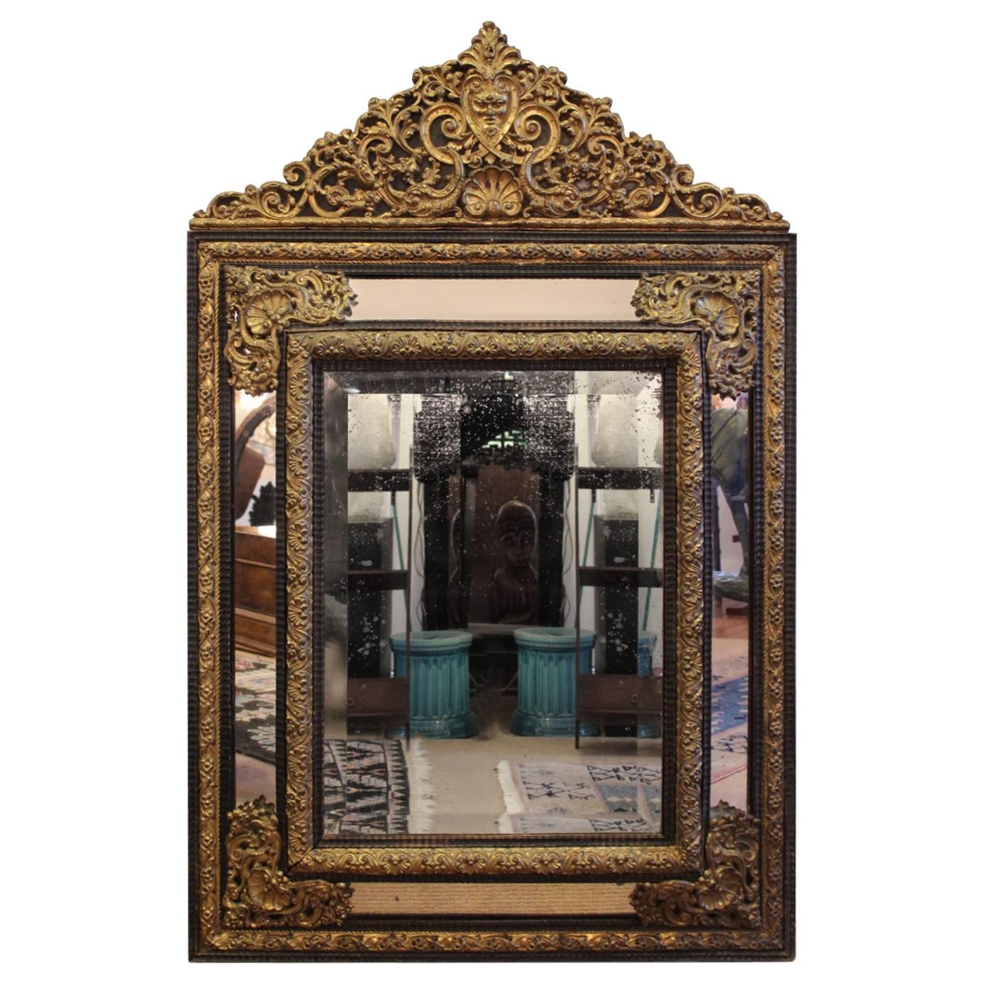 Continental Large Antique Rococo Mirror