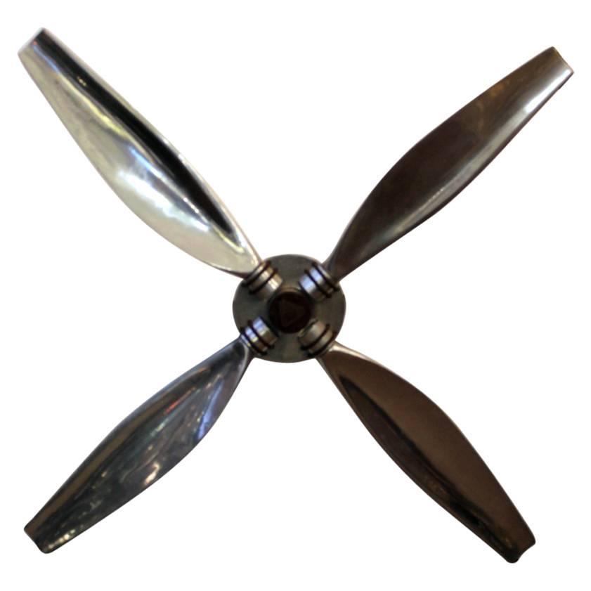 Large Machine Age Aluminum Airplane Propeller For Sale at 1stdibs
