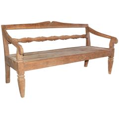 Antique Asian Teak Daybed Bench 11