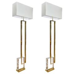 Pair of Brass Floor Lamps