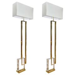Pair of Brass Floor Lamps 2