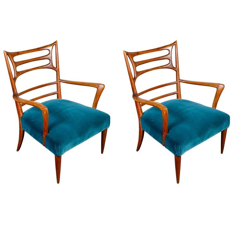 Pair of Vintage Armchairs at 1stDibs
