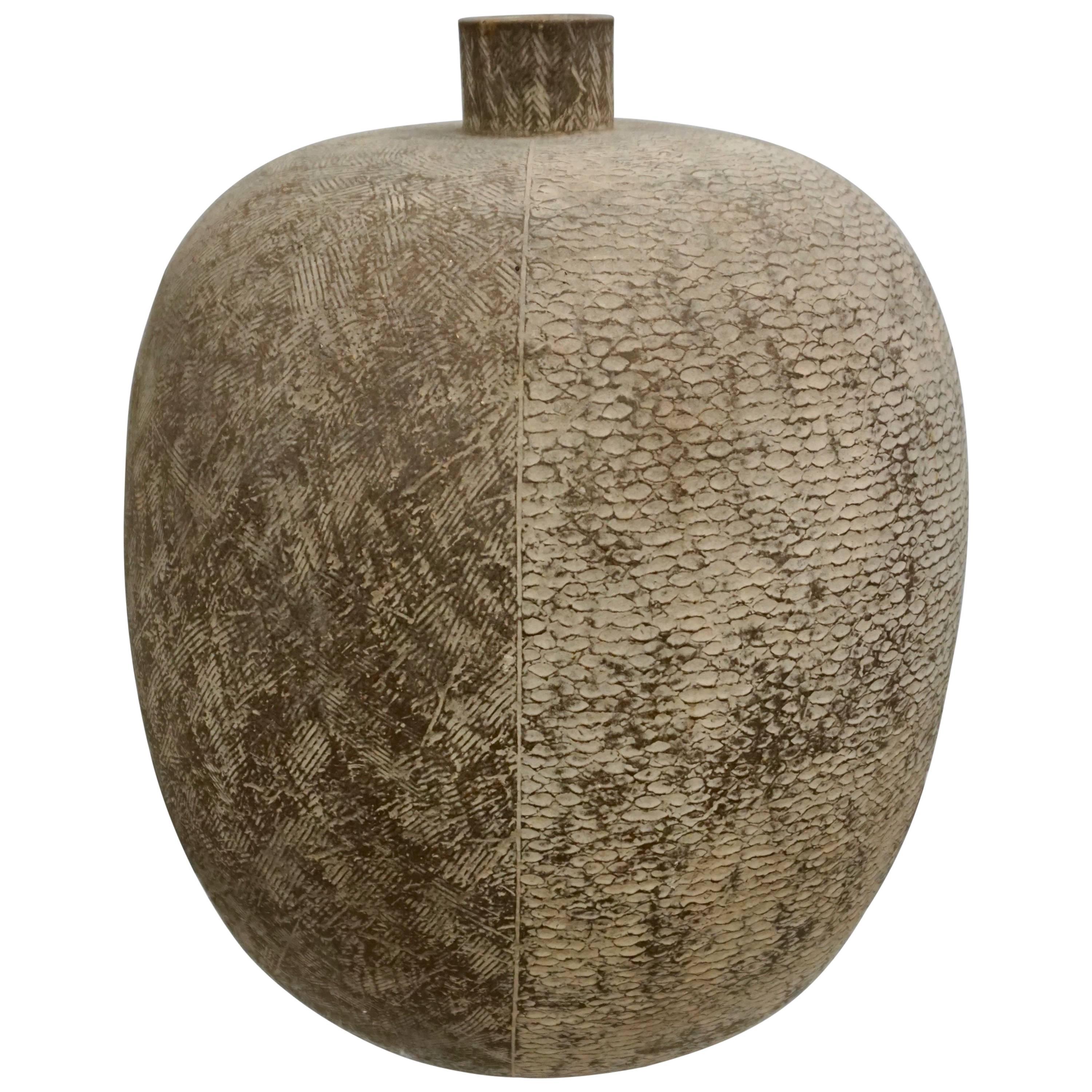 Textured Ceramic Vessel by Claude Conover