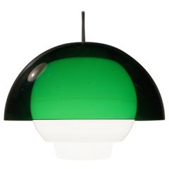 'Ergo' Green Plexiglass Pendant Lamp by Bent Karlby for A. Schroder Kemi, 1970s