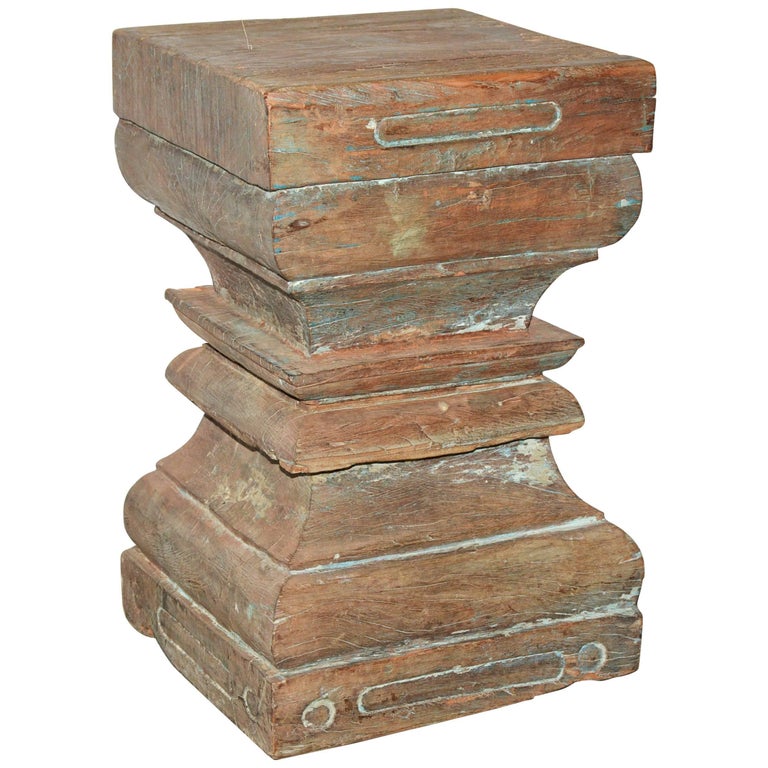 Antique Asian Teak Stool, Side Table or Stand at 1stDibs
