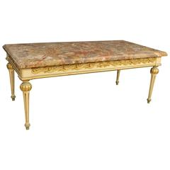 20th Century Italian Coffee Table with Marble Top
