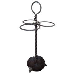 Sought After circa 1880 Antique French Wrought Iron Umbrella Stand