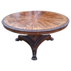 Antique Regency Flame Mahogany Centre Table Breakfast Table