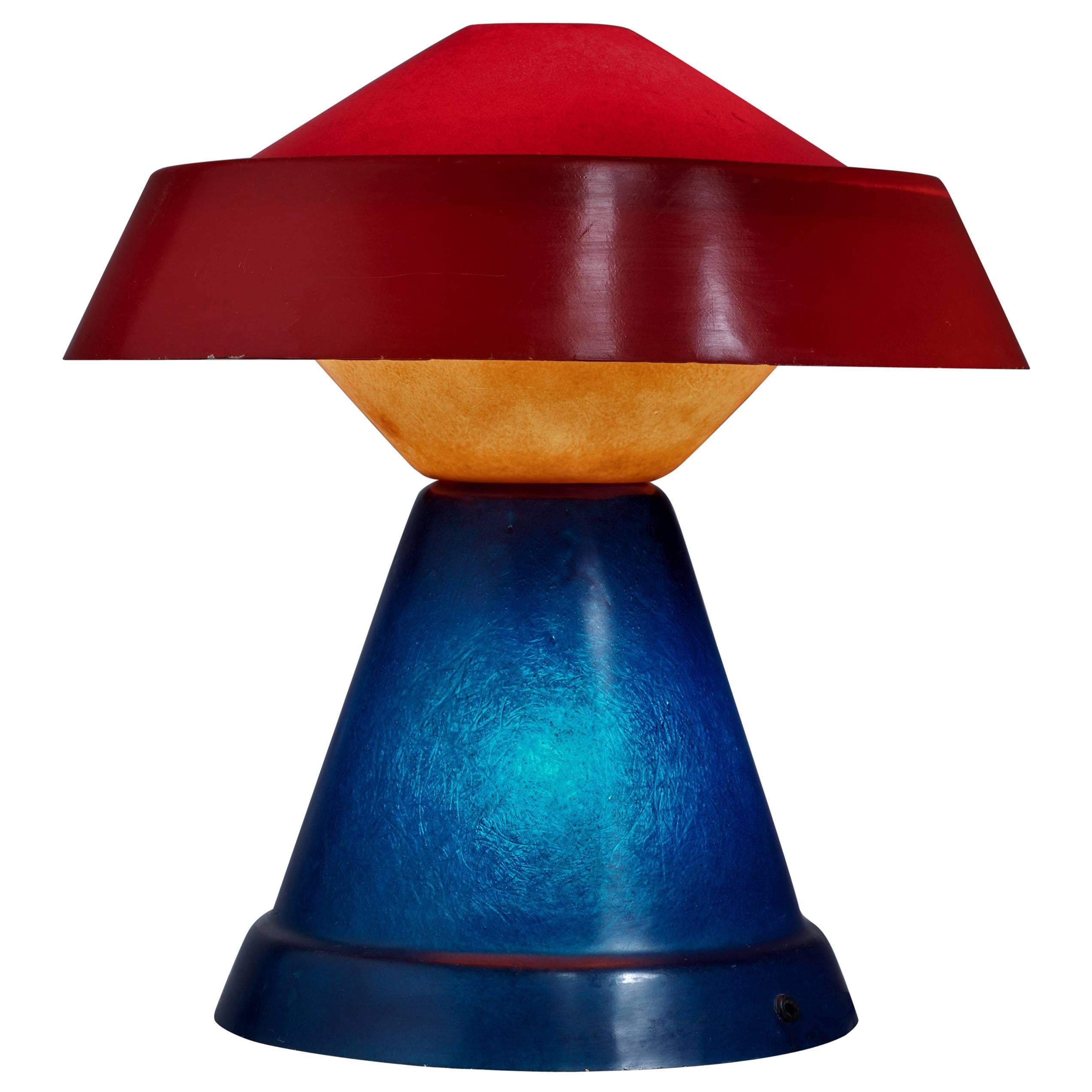 Umberto Riva Very Rare Multicolor Polyester Table Lamp for VeArt, Italy, 1973 For Sale