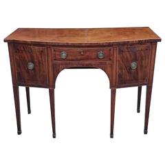 George III Period Mahogany Antique Bow Fronted Sideboard