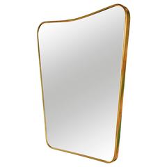 Italian 1950s Brass Wall Mirror 12