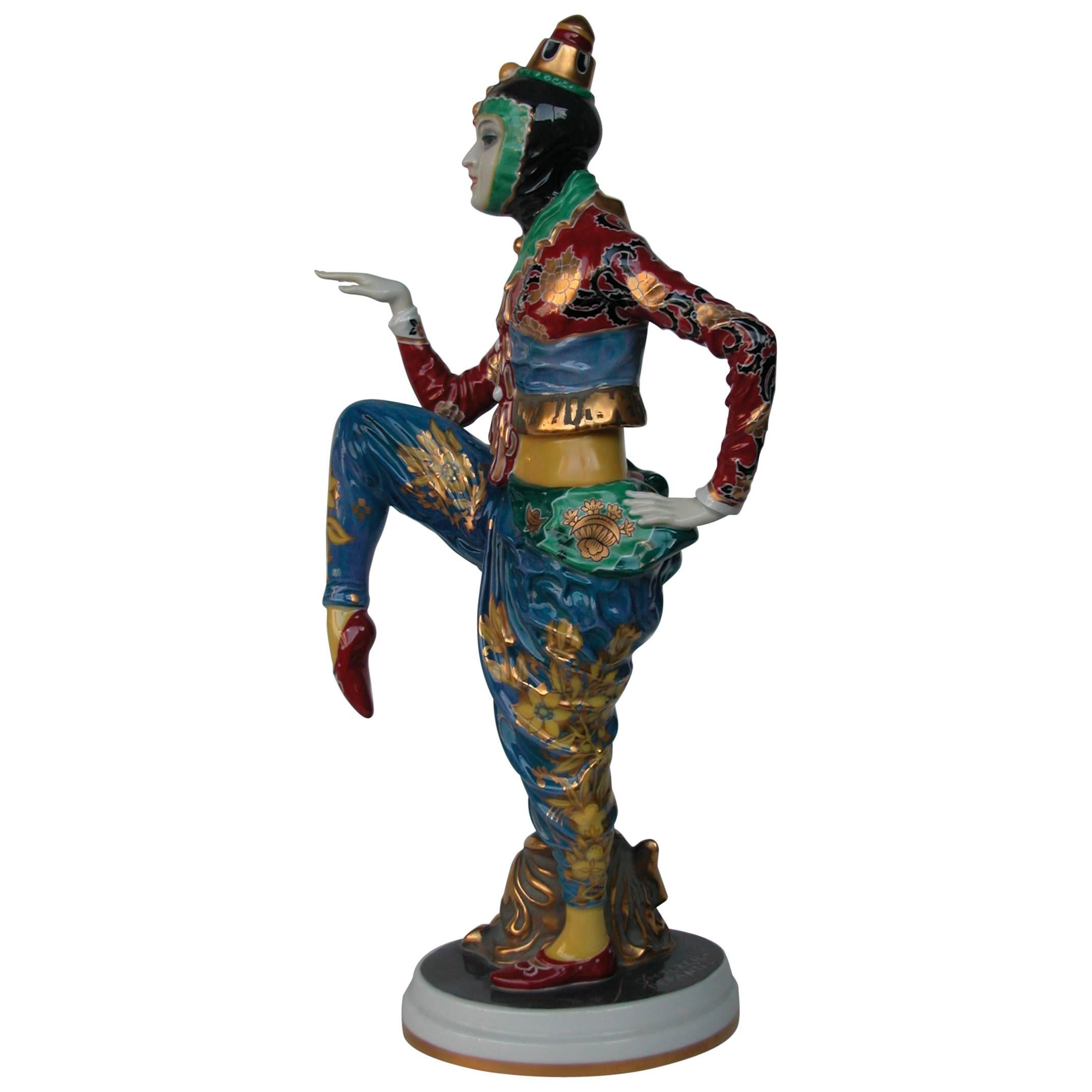 "Corean Dance" Figurine by Holzer-Defanti for Rosenthal, Germany, 1919 For Sale