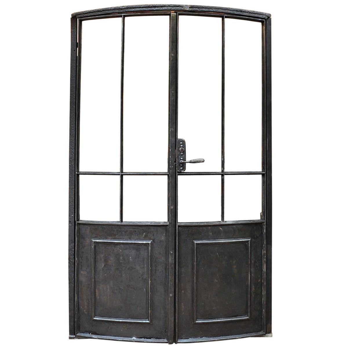 19th Century Curved Iron Double Doors