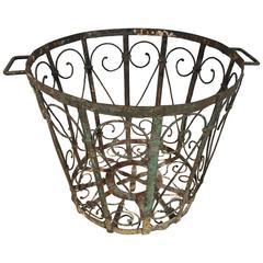 Decorative French Wrought Iron Wastepaper Basket 9
