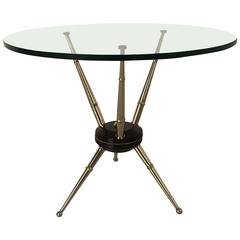 Brass Italian Tripod Side Table