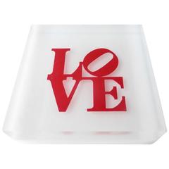 1970s "LOVE" Pop Art Paperweight after Robert Indiana