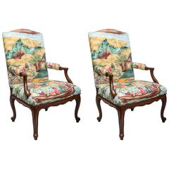 Pair of Chinoiserie Detailed Fauteuils 11