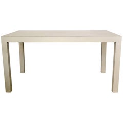 Large White Laminate Parsons Table