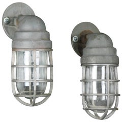 Vintage 1940 Crouse-Hinds Industrial Wall Sconce Lights