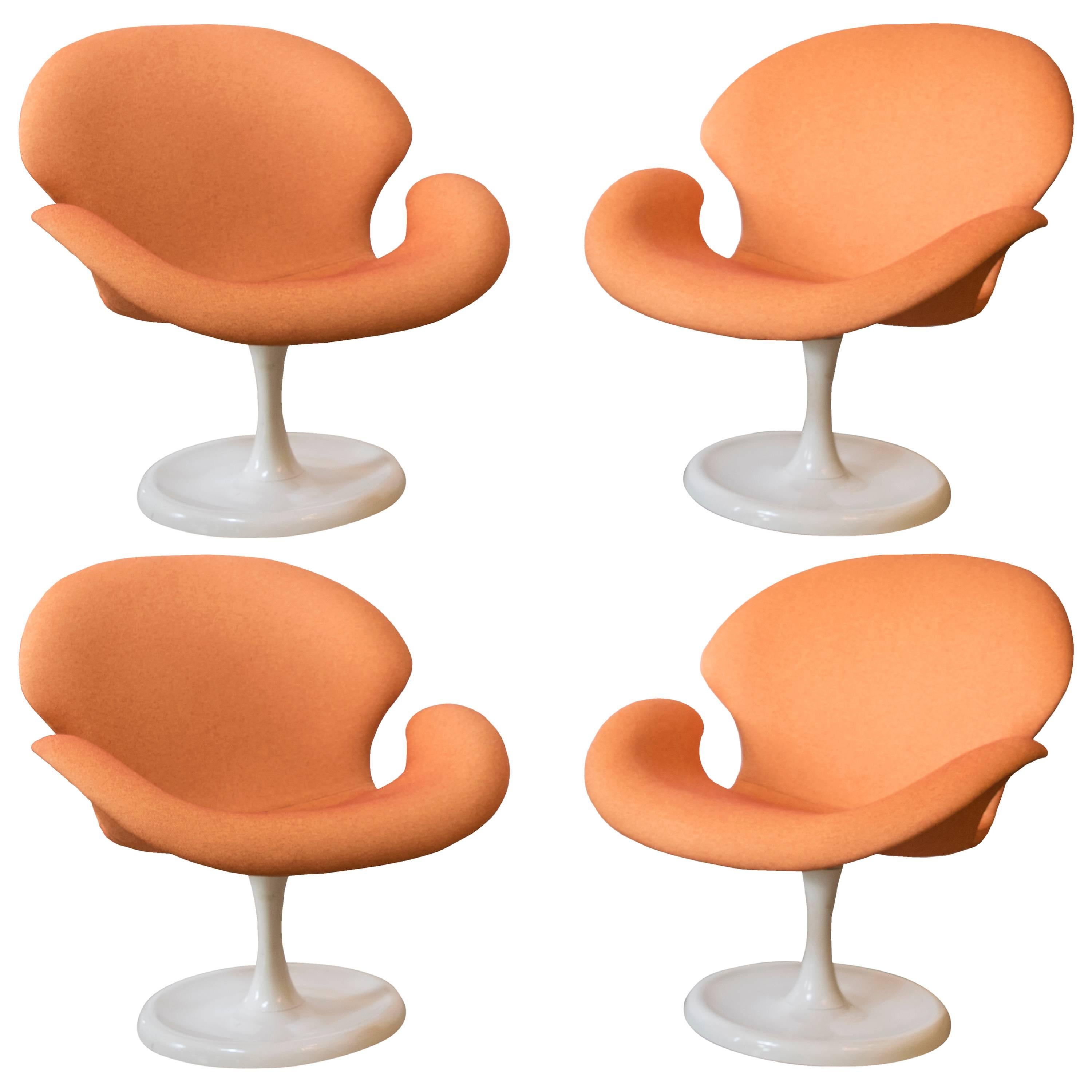 Rare Set of Four Orchid Chairs by Aage Egeriis