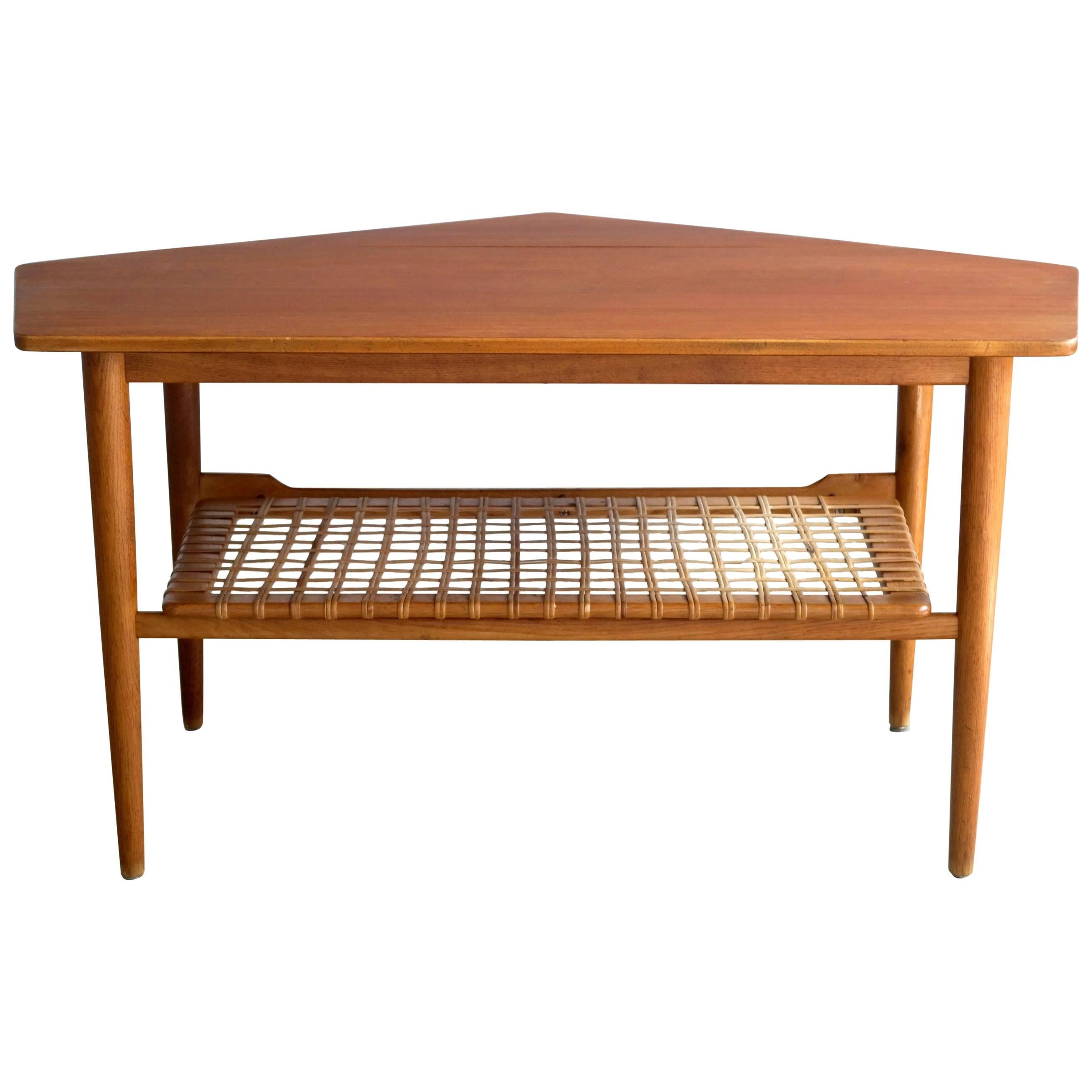 Danish Mid-Century Asymmetric Teak Coffee Table 