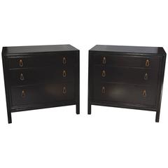 Pair of Black Moderne Chests