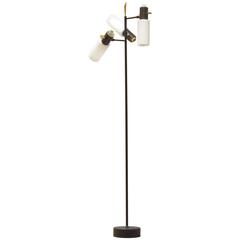 Mid-Century Boris Lacroix for Lunel Glass and Brass Floor Lamp 9