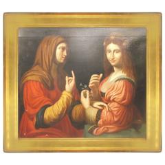 Framed Painting of Two Ladies