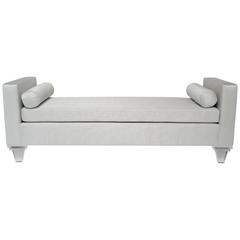 Chaise longue tapissée style Mid Century Modern Legs Lucite
