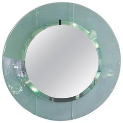 Italian 1960s Wall Mirror in the Style of Fontana Arte