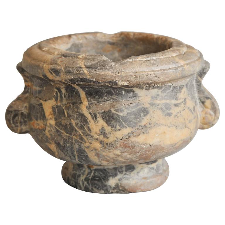 18th Century Chiseled Marble Mortar at 1stdibs