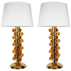 Pair of Murano Glass Lamps by Juanluca Fontana
