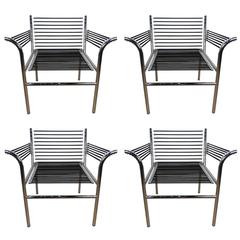 Set of Four René Herbst Style Armchairs 5