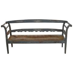 Used Spanish 19th Century Painted Bench