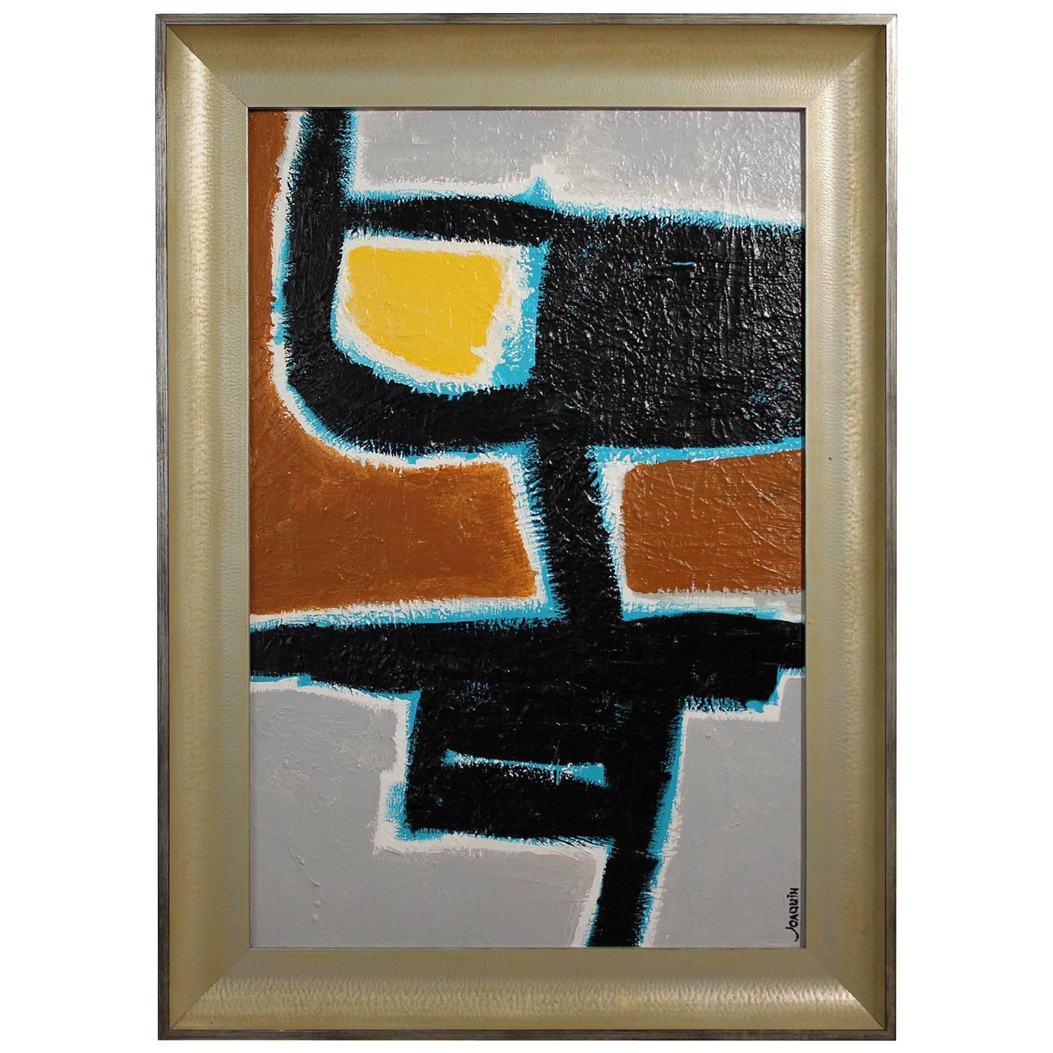 Ken Joaquin Original Abstract Oil Painting "Cat" For Sale