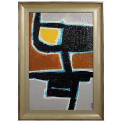 Ken Joaquin Original Abstract Oil Painting "Cat" 2