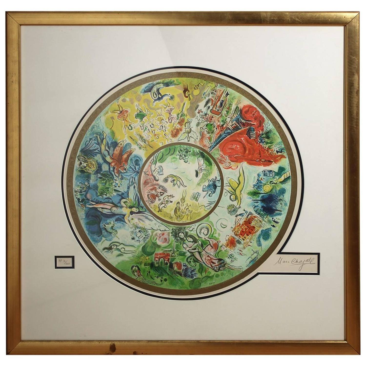 Marc Chagall Paris Opera Ceiling Artist Proof Lithograph