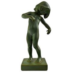 P. Ipsen's Widow Jade Green Girl No. 888., Venus Kalipygos, Design Kai Nielsen