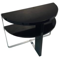 Great Wolfgang Hoffman Art Deco Demilune Table