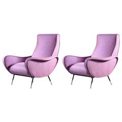 Charming Pair of Ladychairs Attributed to Marco Zanuso, Italy, 1950
