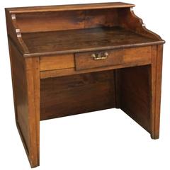 Small Antique Oak Wooden Desk