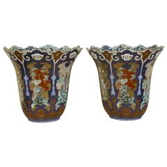 Pair of 19th Century Extra Large Japanese Palatial Fukukawa Vases, Meiji Period