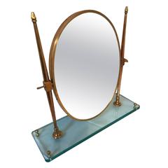 1950s Italian Dressing Table Mirror in the Style of Fontana Arte