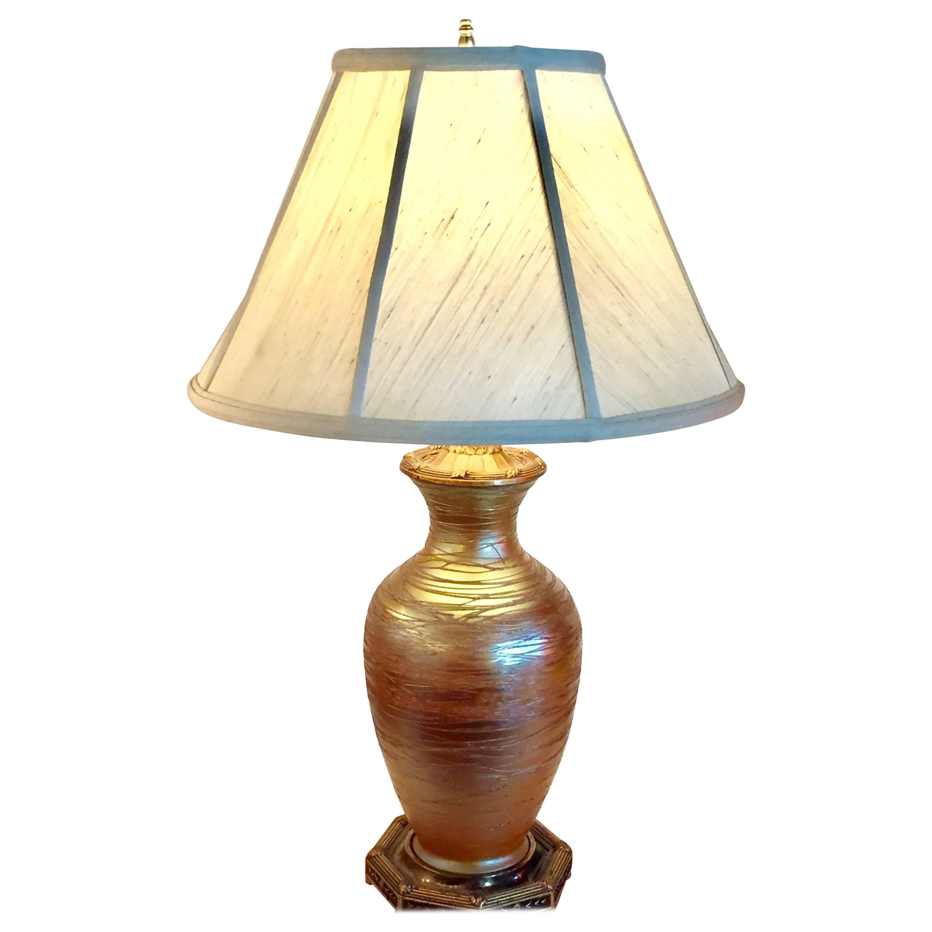 Durand Art Glass Lamp, circa 1925 For Sale