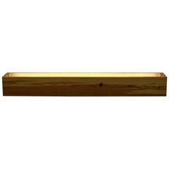 302 Floor Lamp with T12 Fluorescent in Solid Wood with Clear Wire Glass Top 2